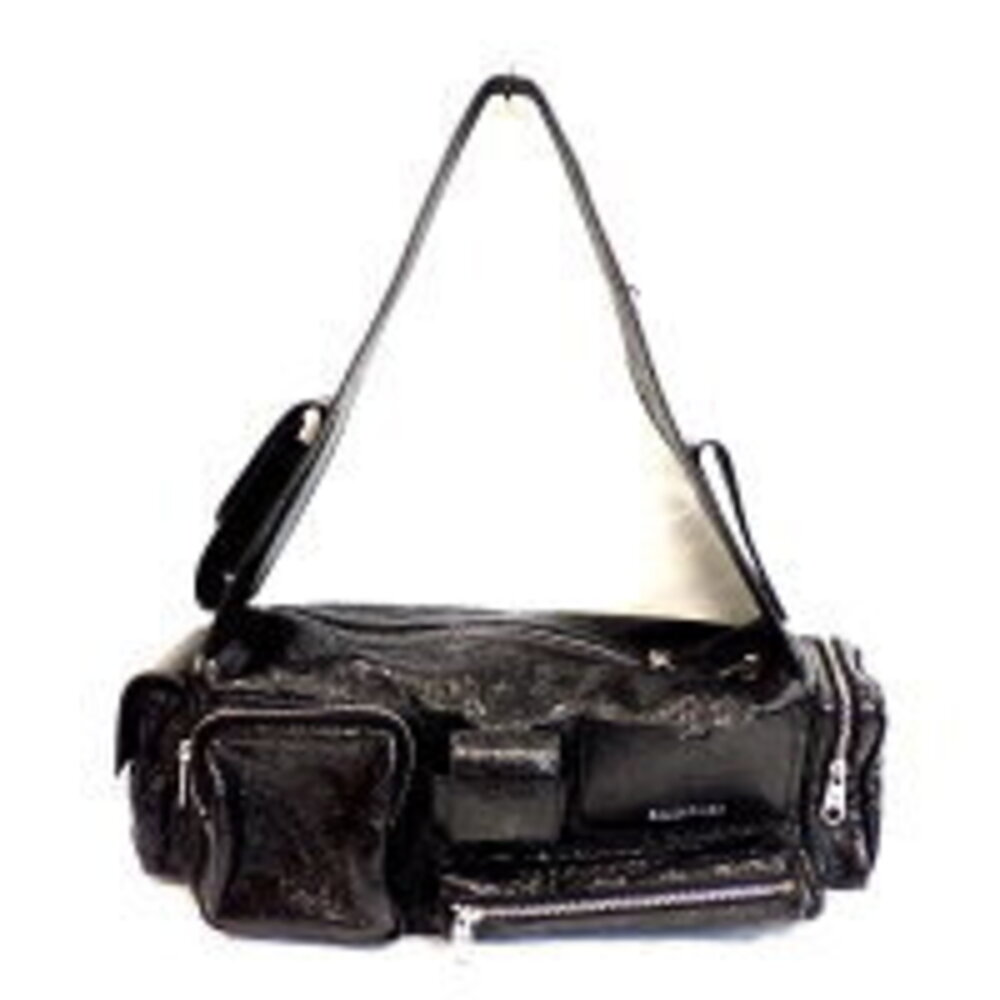 Balenciaga Superbusy Shoulder Bag Sling Leather Black